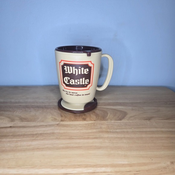 Vintage White Castle Restaurant Travel Sipper Coffee Mug 12 Oz. Whirley - Picture 1 of 4